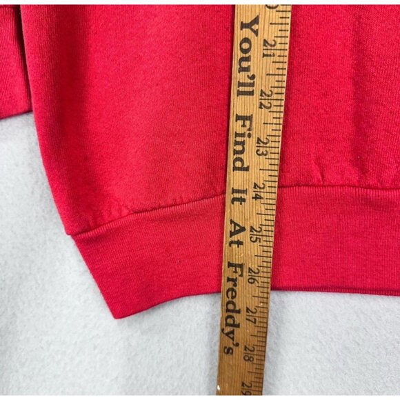 Mickey & Co. Vtg Disney Embroidered Mickey Logo Crewneck Sweatshirt Red Sz M/L - Picture 9 of 9